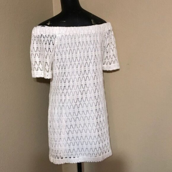 A.L.C. Bolen Crotchet Lace Off The Shoulder Dress in White Size 4 - Picture 5 of 8